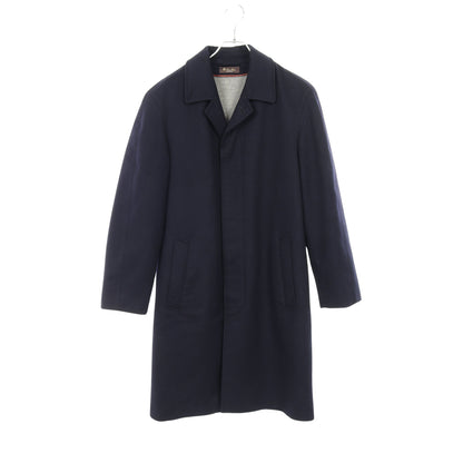 ベビーカシミヤ ステンカラーコート ロングコート カシミヤ ネイビー ロロピアーナ アウター Loro Piana
