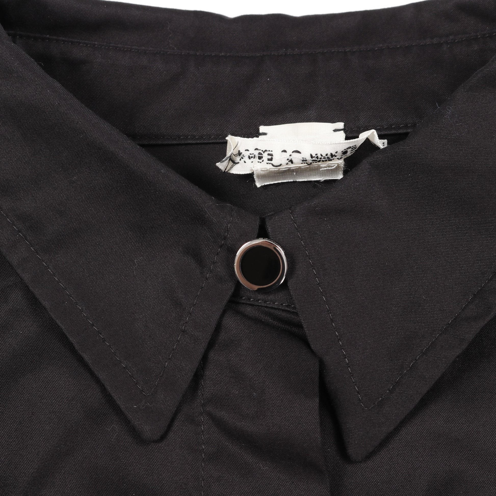 シャツ 長袖 コットン ブラック ドローコード エルメス トップス HERMES