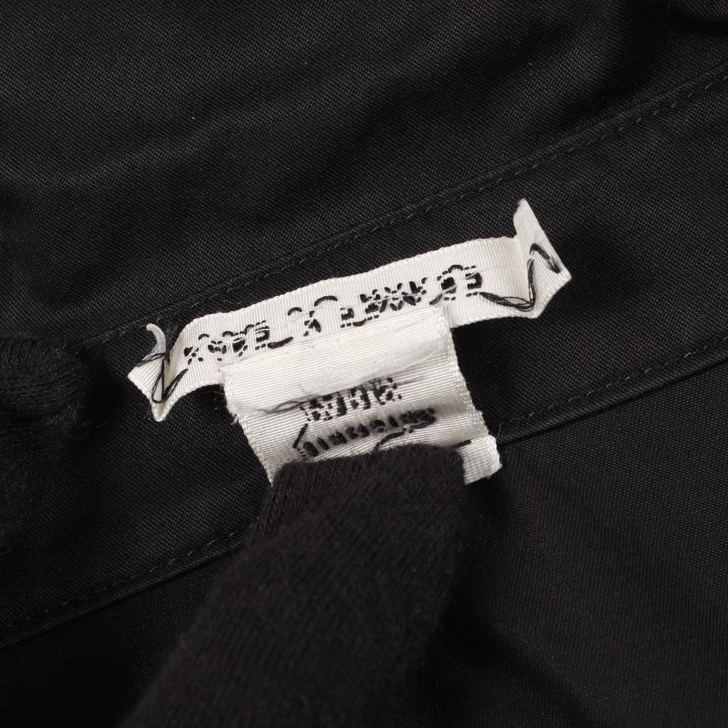 シャツ 長袖 コットン ブラック ドローコード エルメス トップス HERMES