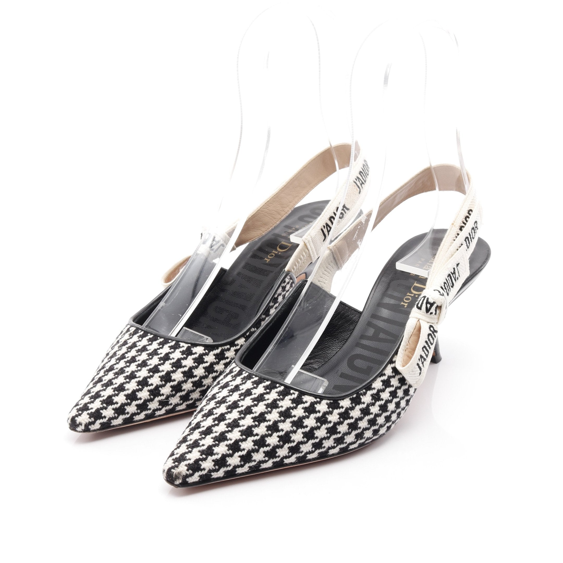 J'ADIOR スリングバック パンプス パンプス ファブリック ブラック