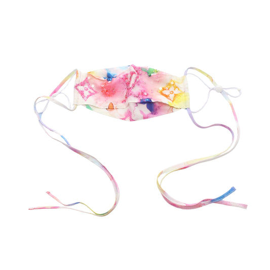 マスク ポーチ モノグラムウォーターカラー マスク ポーチ 小物 スパンコール コットン シルク ホワイト マルチカラー 2点セット ルイヴィトン 財布・小物 LOUIS VUITTON