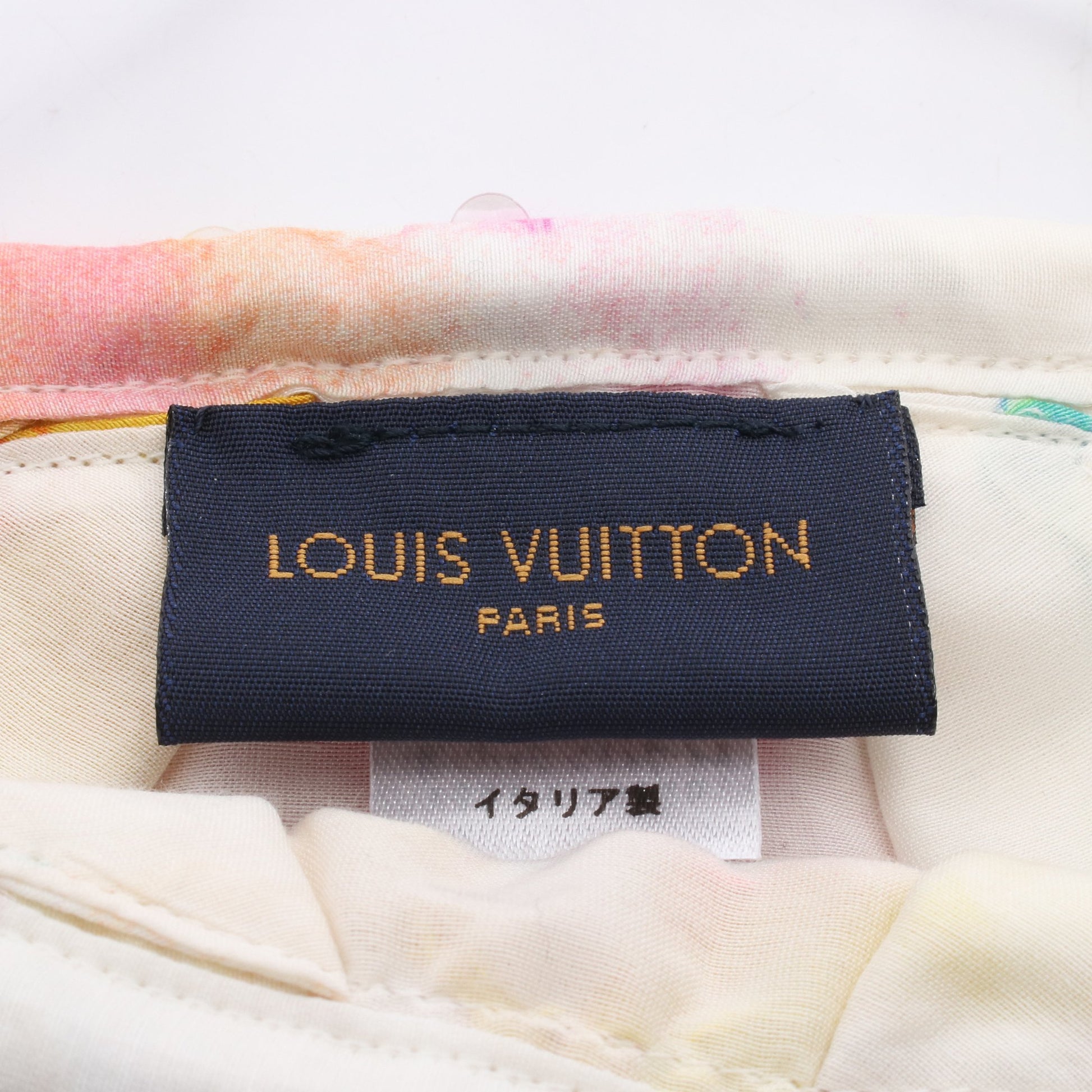 マスク ポーチ モノグラムウォーターカラー マスク ポーチ 小物 スパンコール コットン シルク ホワイト マルチカラー 2点セット ルイヴィトン 財布・小物 LOUIS VUITTON
