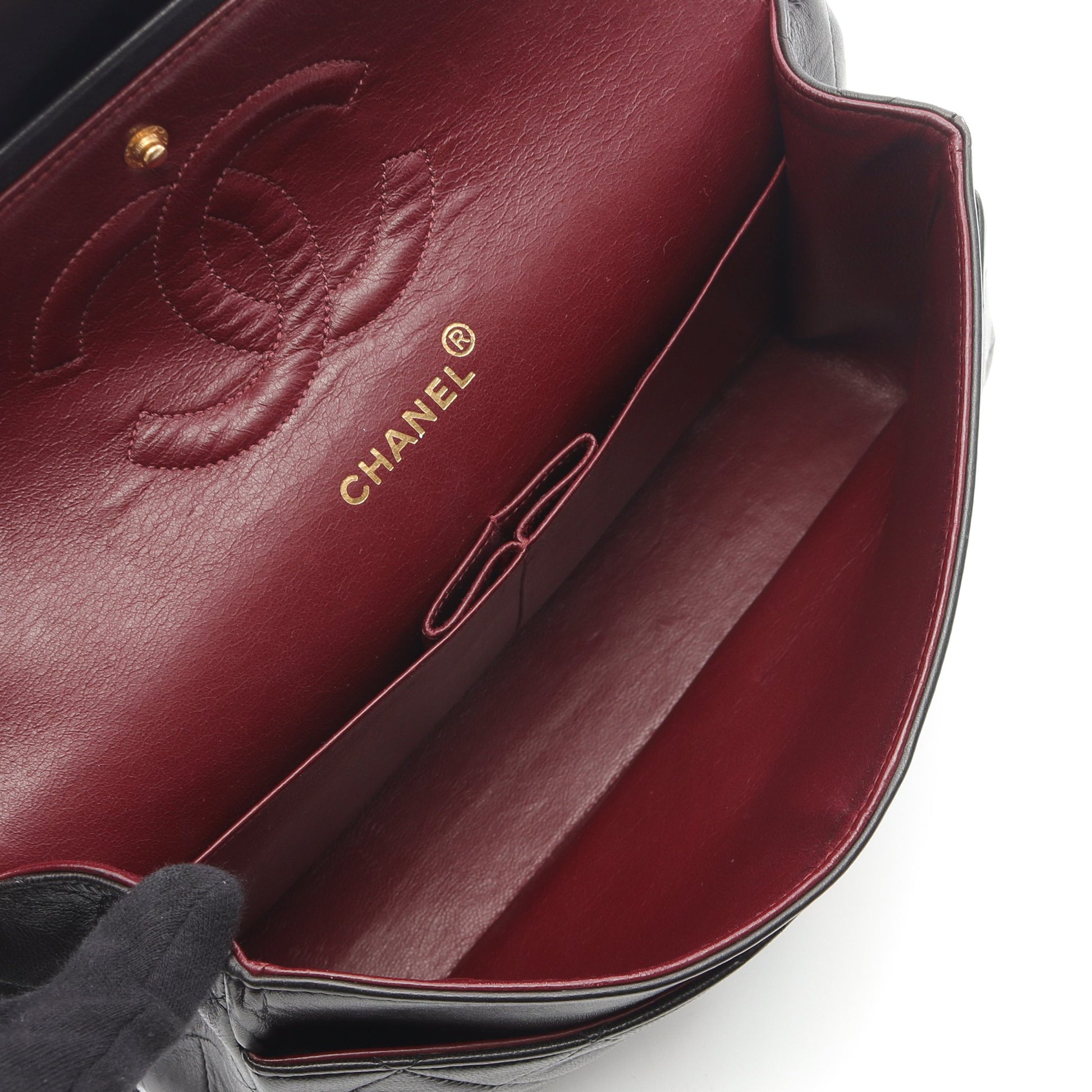 マトラッセ Wフラップ Wチェーンショルダーバッグ ラムスキン ブラック ゴールド金具 シャネル バッグ CHANEL