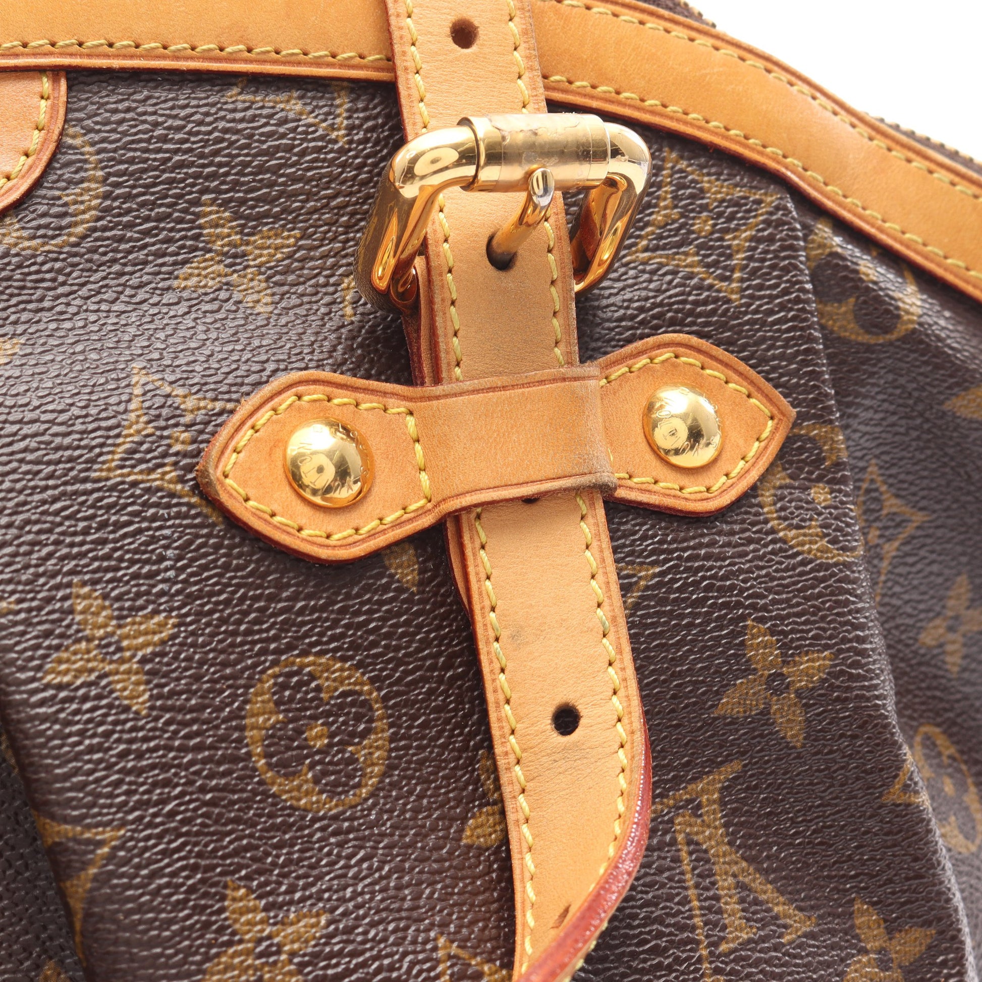 ティヴォリGM モノグラム ハンドバッグ PVC レザー ブラウン ルイ  