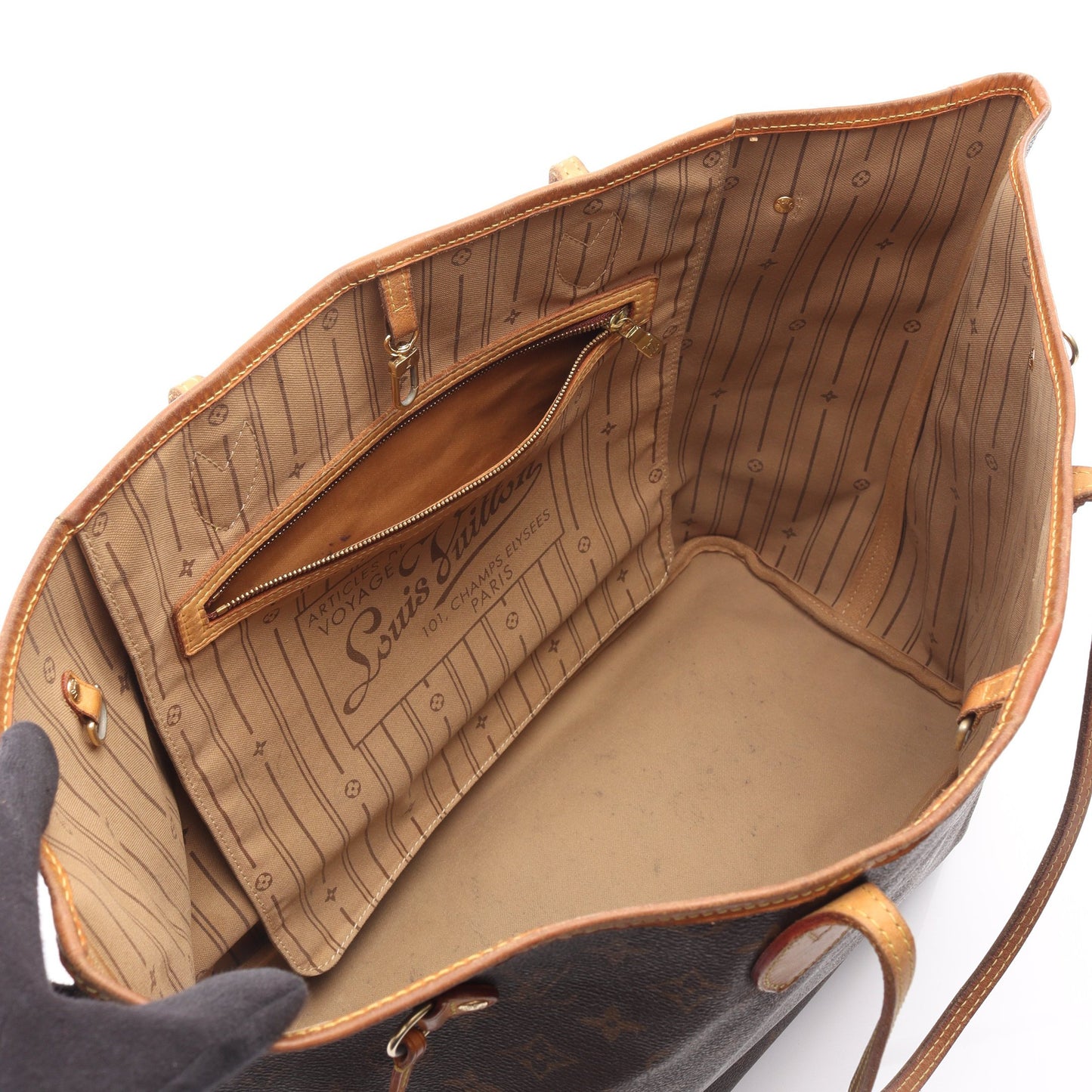 ネヴァーフルGM モノグラム ショルダーバッグ トートバッグ PVC レザー ブラウン ルイヴィトン バッグ LOUIS VUITTON