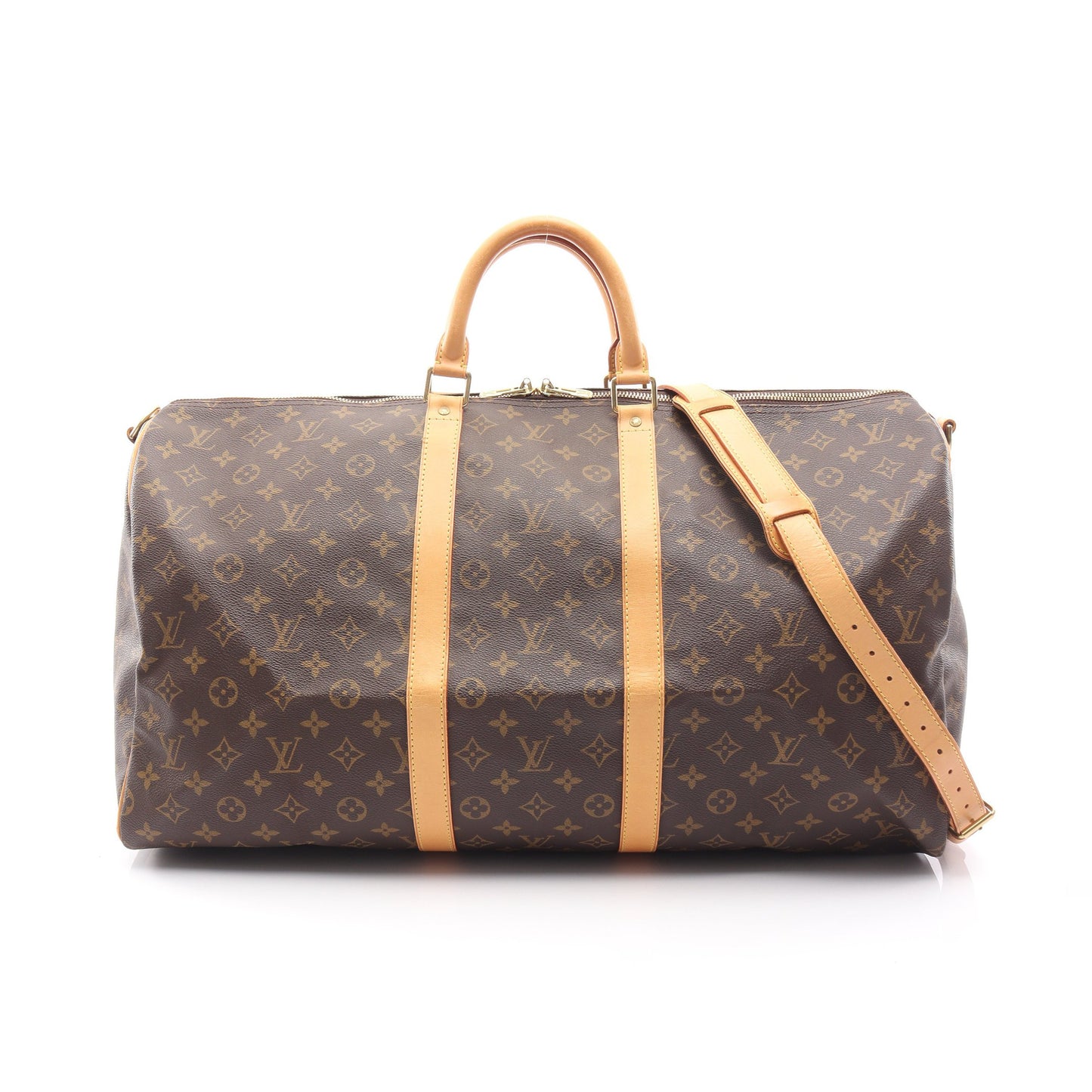 キーポル バンドリエール55 モノグラム ボストンバッグ PVC レザー ブラウン 2WAY ルイヴィトン バッグ LOUIS VUITTON
