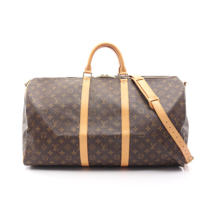 キーポル バンドリエール55 モノグラム ボストンバッグ PVC レザー ブラウン 2WAY ルイヴィトン バッグ LOUIS VUITTON