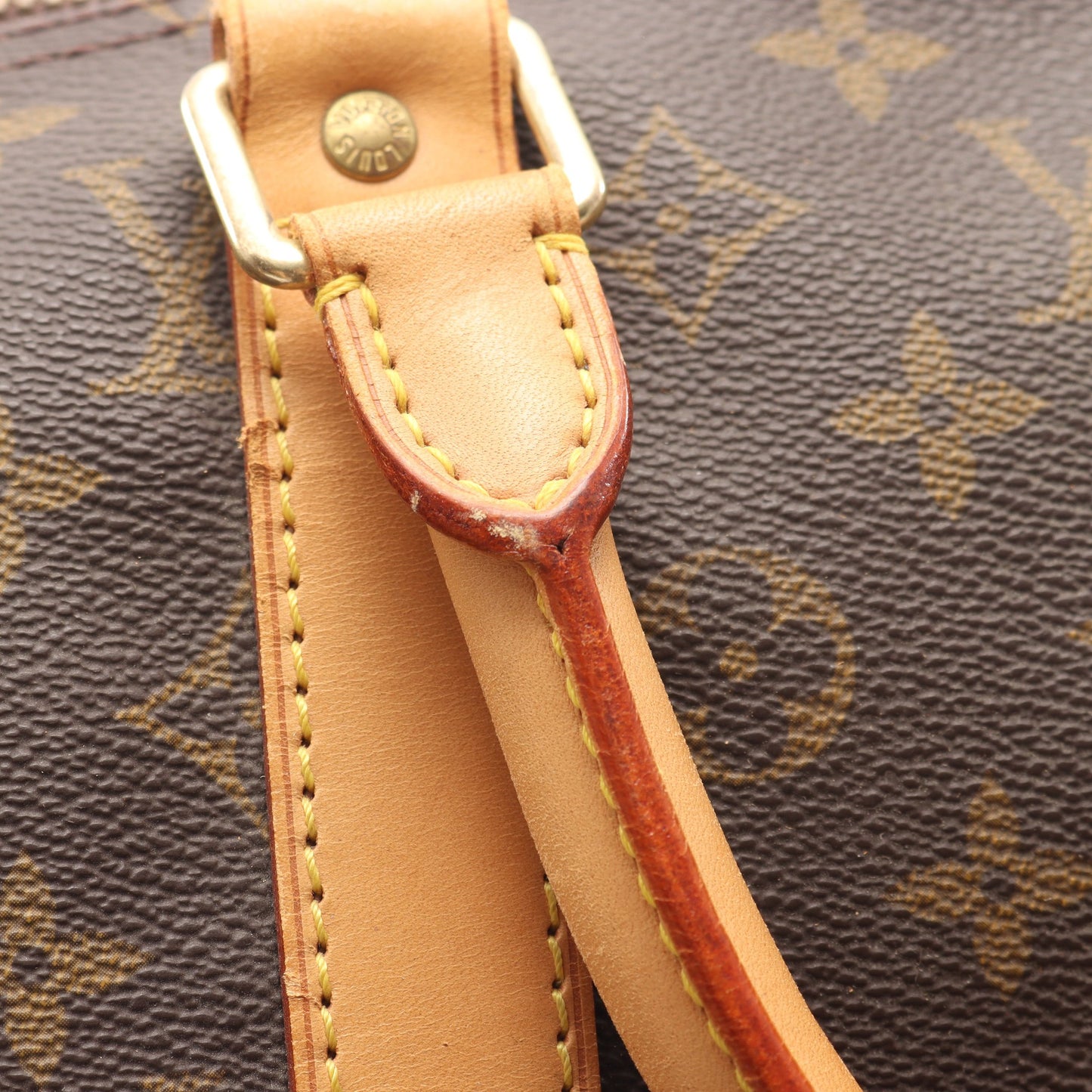 キーポル バンドリエール55 モノグラム ボストンバッグ PVC レザー ブラウン 2WAY ルイヴィトン バッグ LOUIS VUITTON