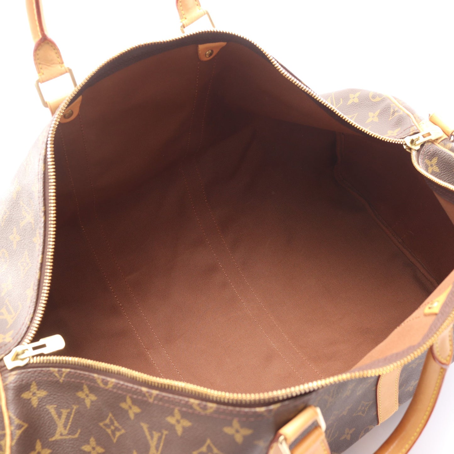 キーポル バンドリエール55 モノグラム ボストンバッグ PVC レザー ブラウン 2WAY ルイヴィトン バッグ LOUIS VUITTON