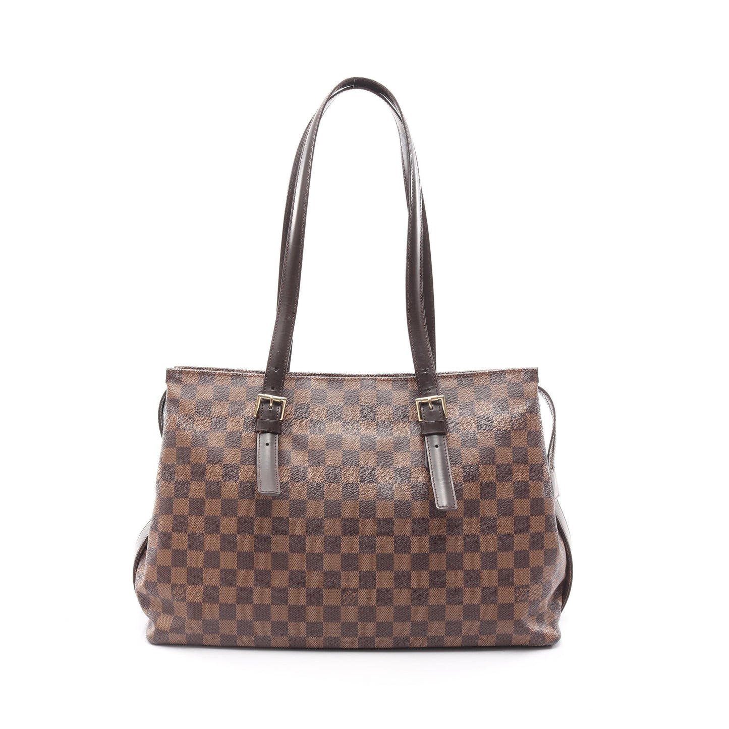 チェルシー ダミエエベヌ ショルダーバッグ トートバッグ PVC レザー ブラウン ルイヴィトン バッグ LOUIS VUITTON
