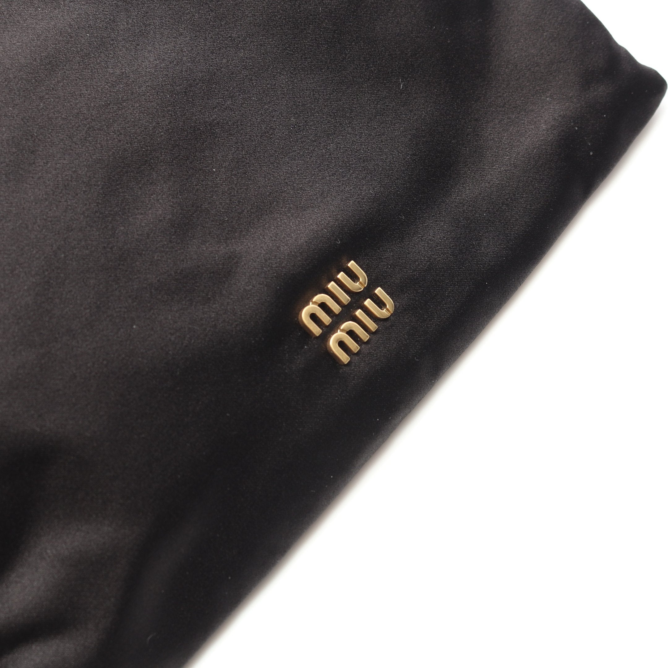 DUCHESSE ダッチェス ポーチ サテン ブラック 巾着 ミュウミュウ