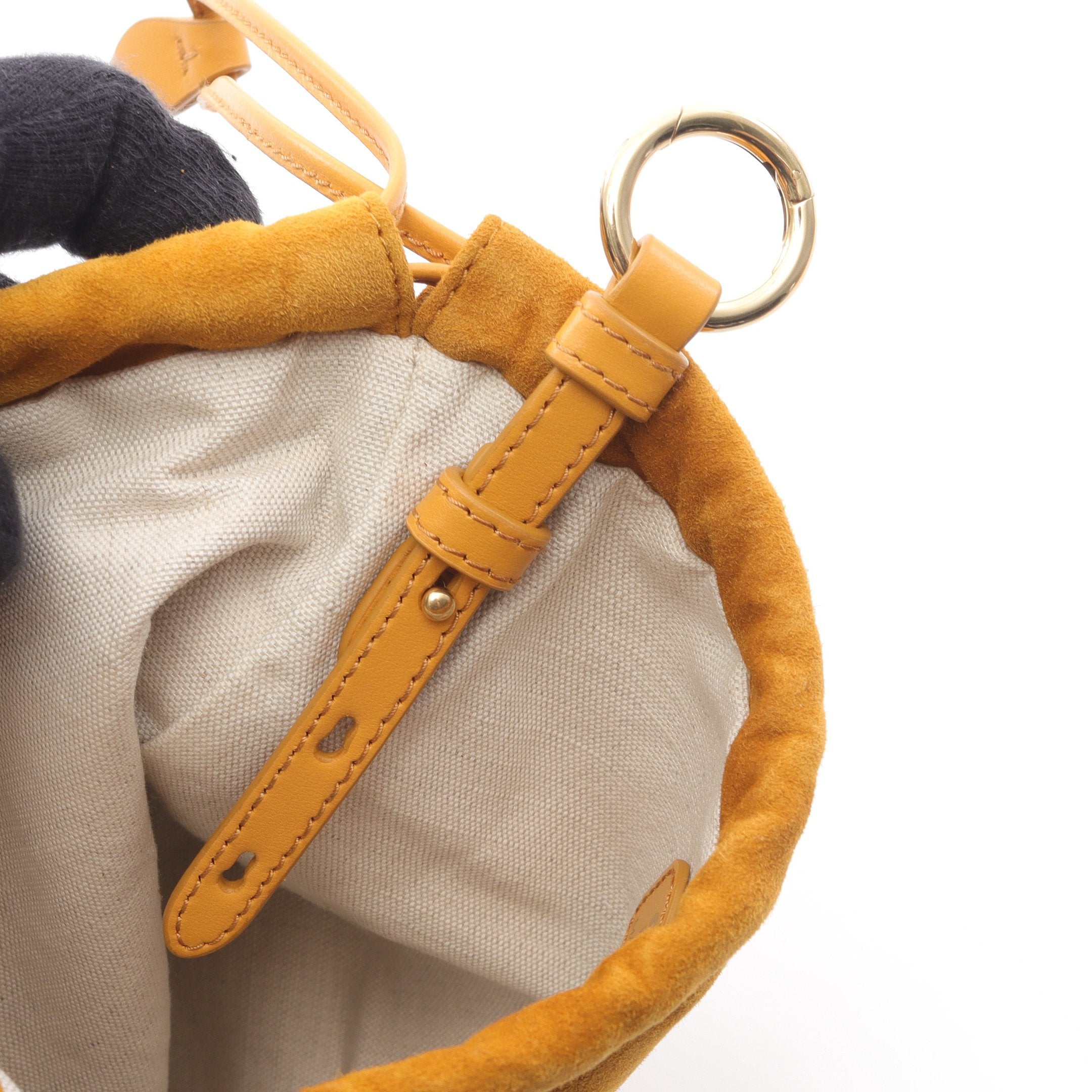 CAMOSCIO ポーチ スエード イエローブラウン ミュウミュウ – RECLO