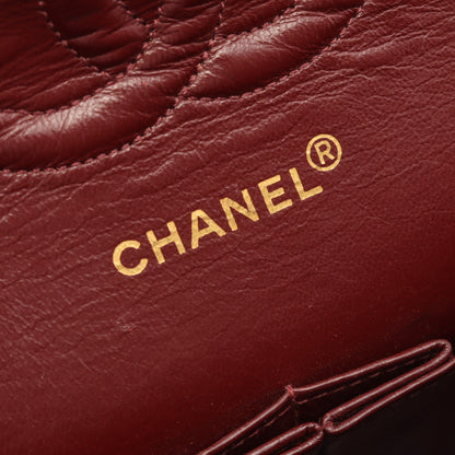 マトラッセ Wフラップ Wチェーンショルダーバッグ ラムスキン ブラック ゴールド金具 ヴィンテージ シャネル バッグ CHANEL