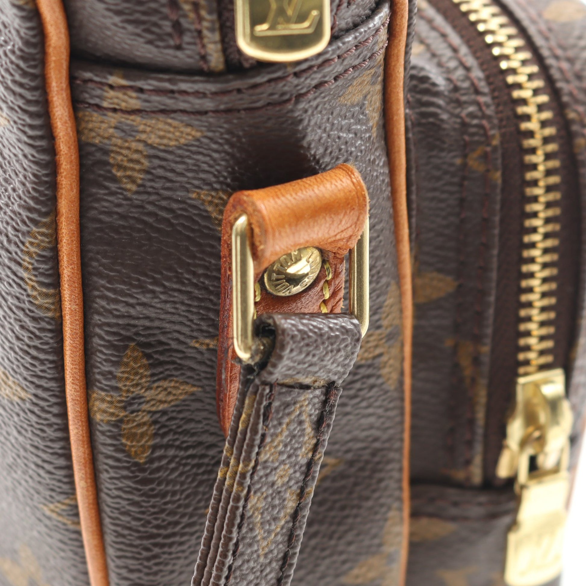 アマゾン モノグラム ショルダーバッグ PVC レザー ブラウン ルイヴィトン バッグ LOUIS VUITTON