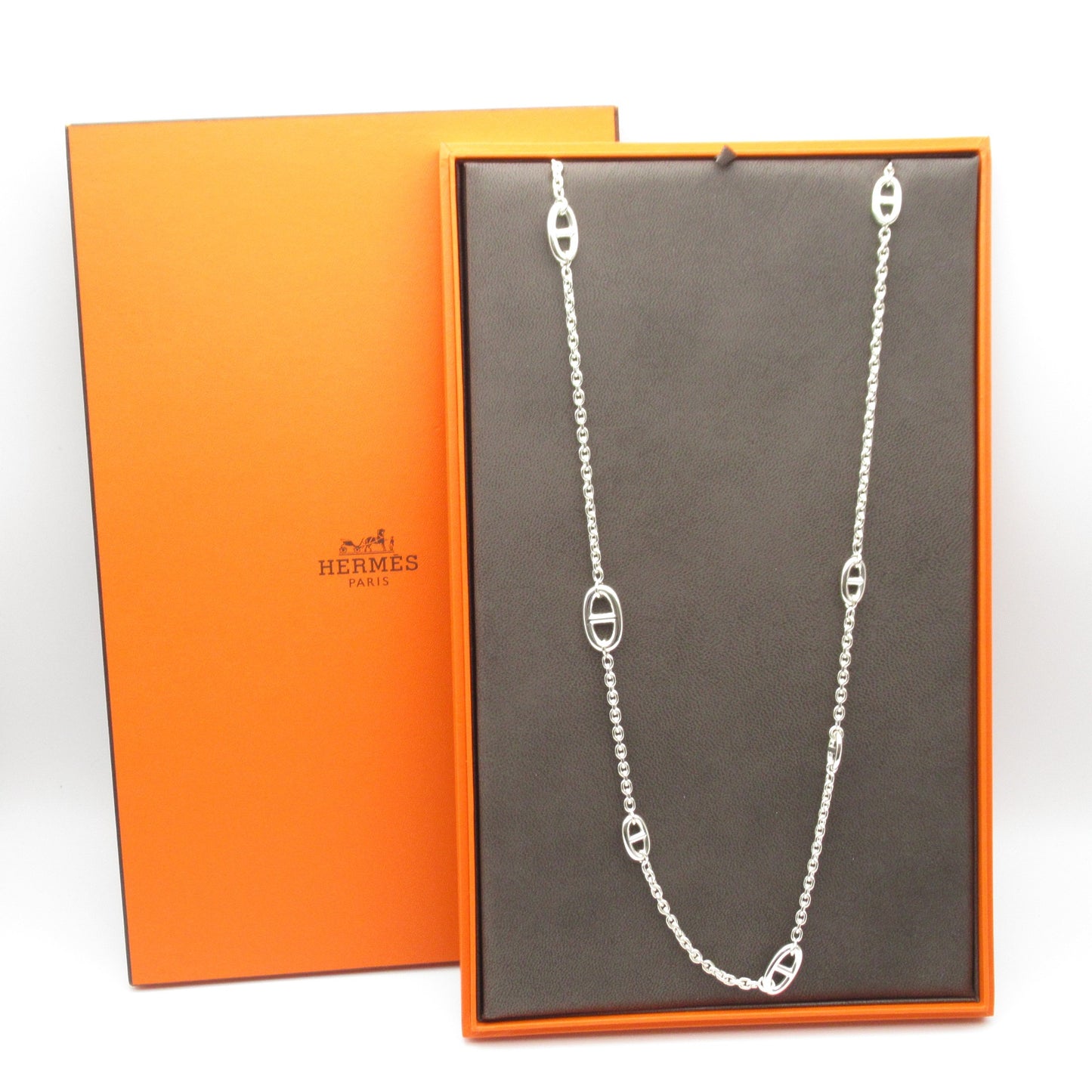 シェーヌダンクルファランドール ロングネックレス ネックレス シルバー925 シルバー エルメス アクセサリー HERMES