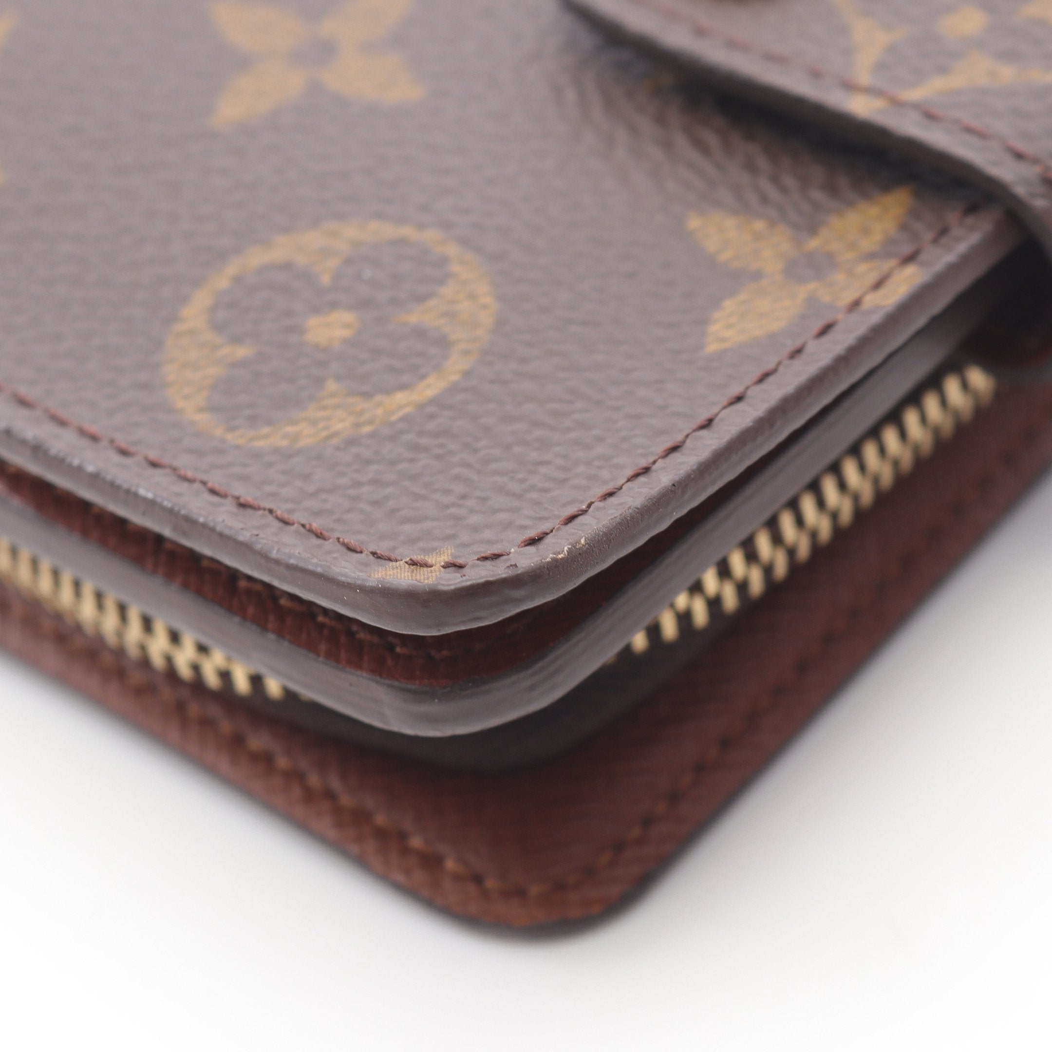 ルイヴィトン モノグラム コンパクトジップ 折り財布 ブラウン ケース ルイヴィトンコンパクトジップ 14145 ブラウン ユニセックス