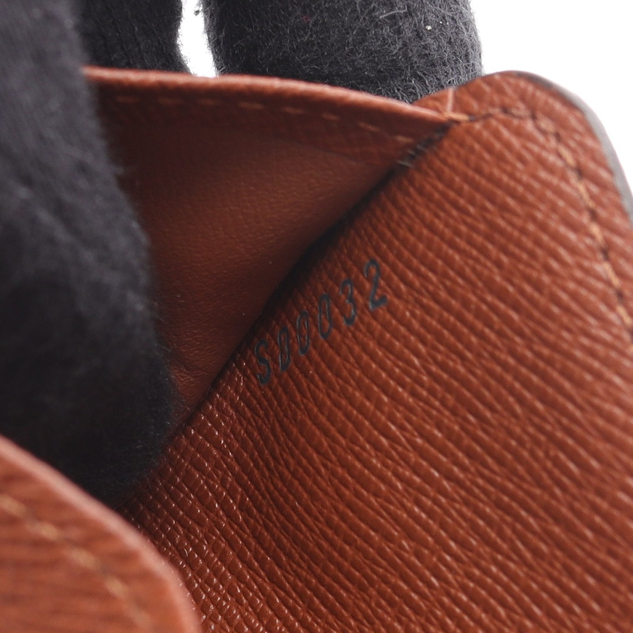 コンパクトジップ モノグラム 二つ折り財布 PVC ブラウン ルイ