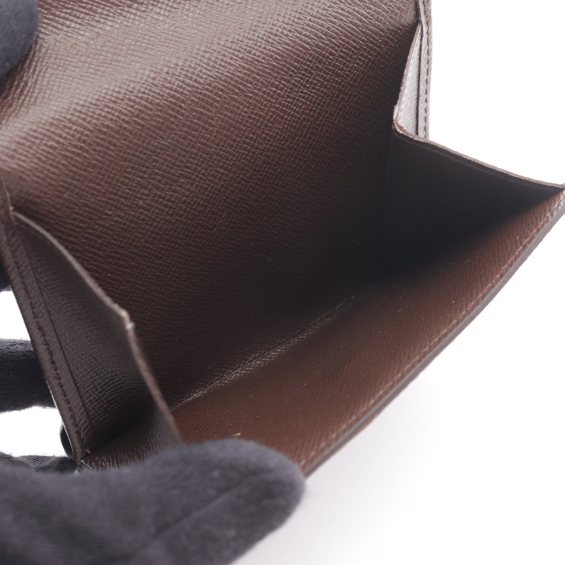 ポルトフォイユ エリーズ ダミエエベヌ Wホック財布 PVC レザー  