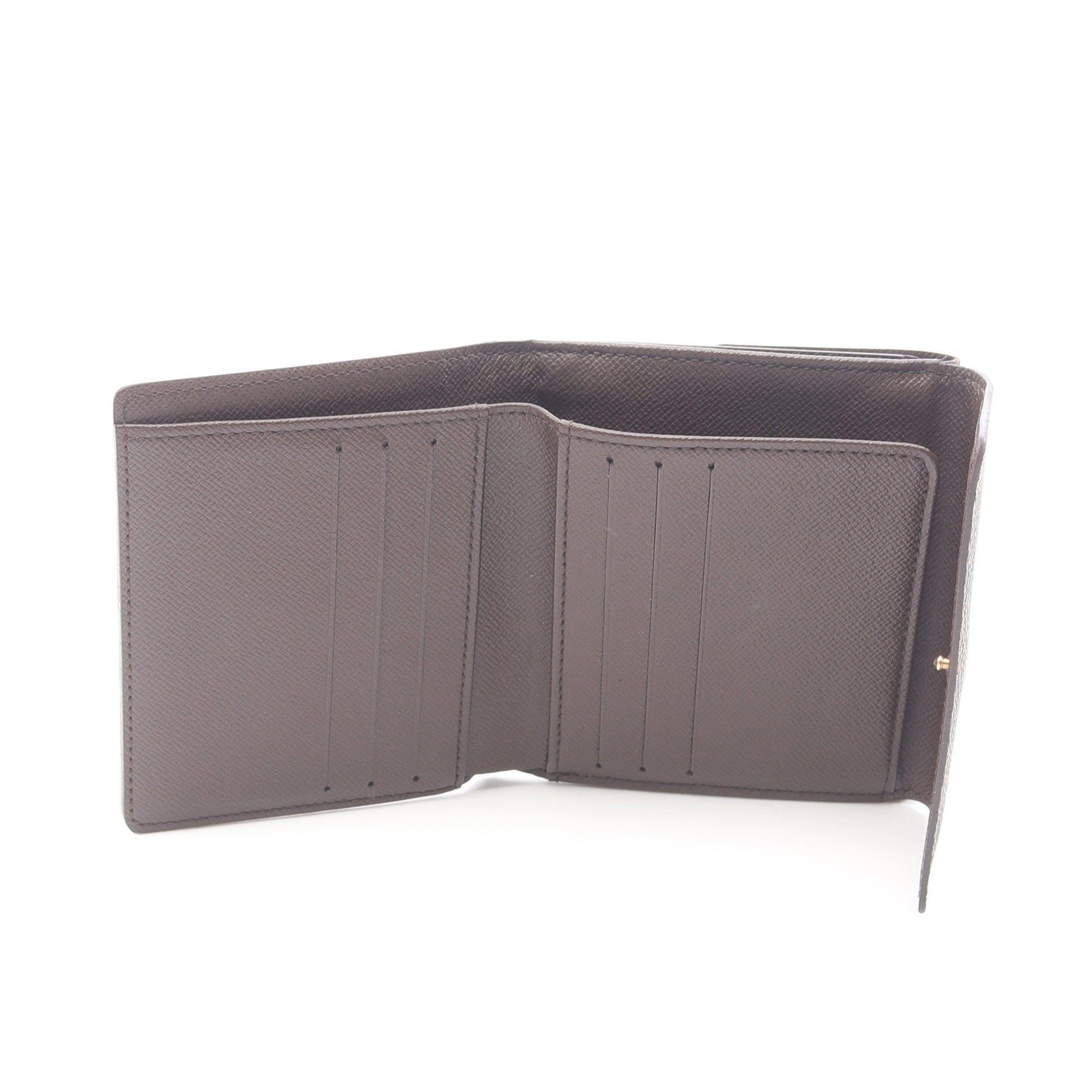 ポルトフォイユ エリーズ ダミエエベヌ Wホック財布 PVC レザー  