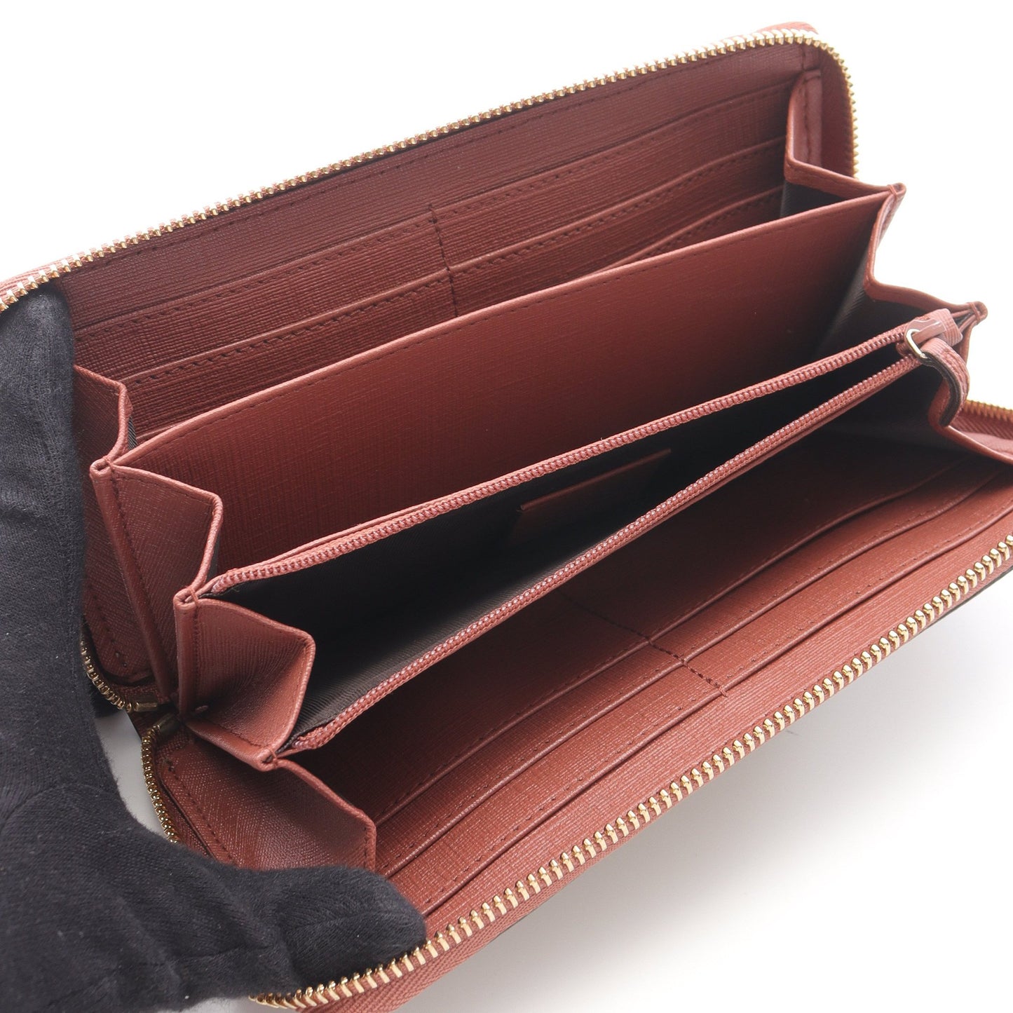 GGスプリーム スター キャンバス ラウンドファスナー長財布 PVC ベージュ ダスティピンク グッチ 財布・小物 GUCCI