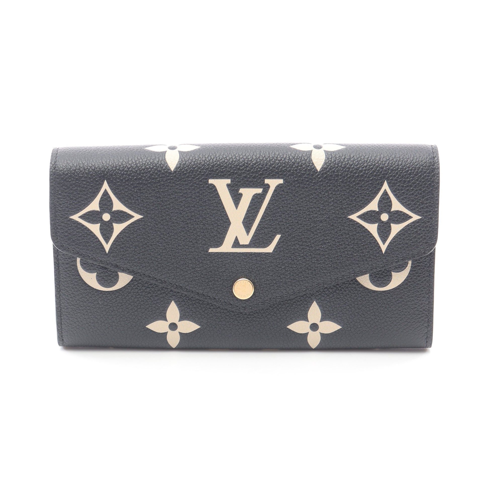 ポルトフォイユ サラ モノグラムアンプラント 二つ折り長財布 レザー  