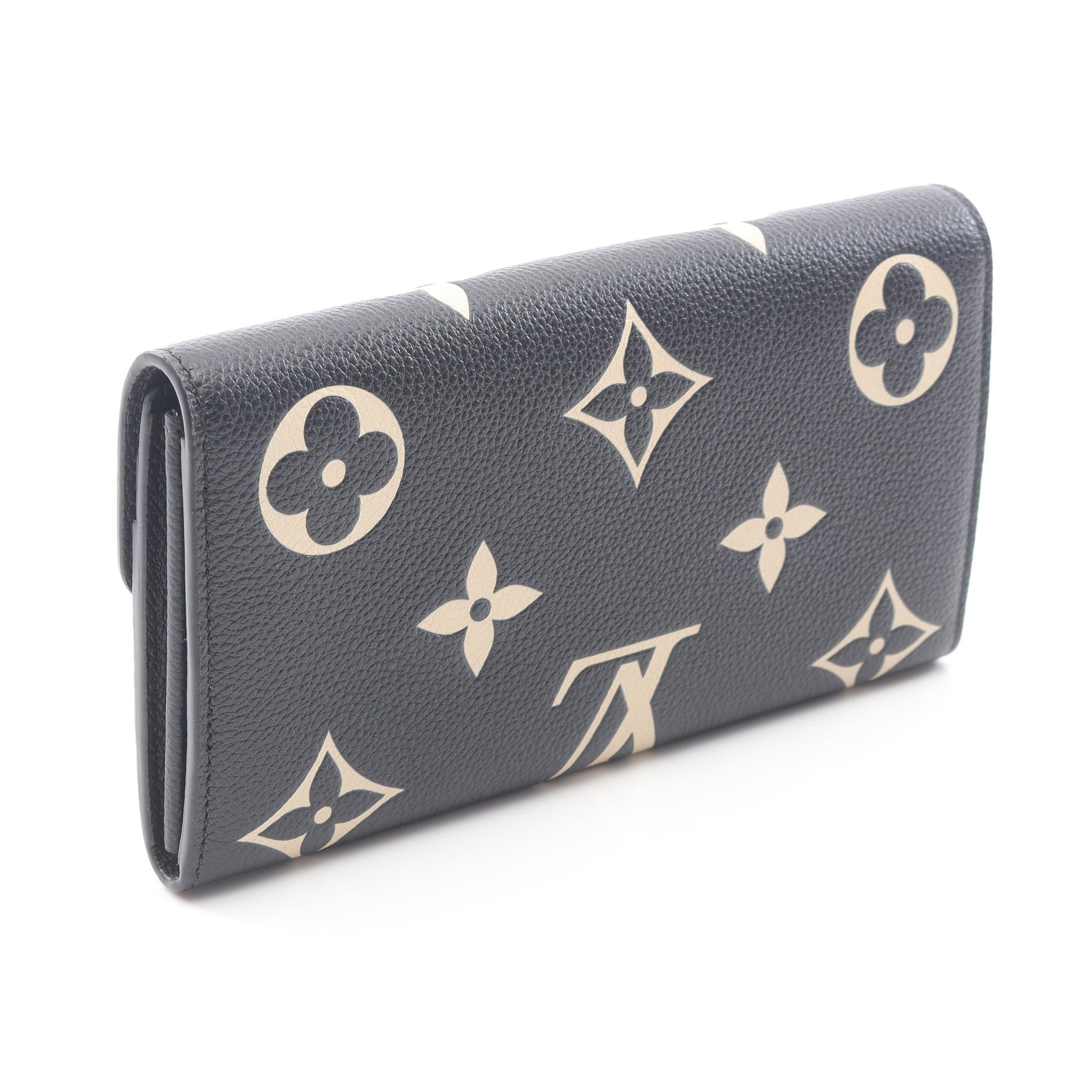 ポルトフォイユ サラ モノグラムアンプラント 二つ折り長財布 レザー  