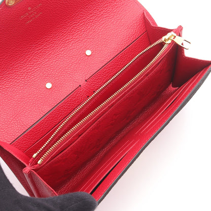 ポルトフォイユメティス アンプラント スカーレット 二つ折り長財布 レザー レッド ルイヴィトン 財布・小物 LOUIS VUITTON