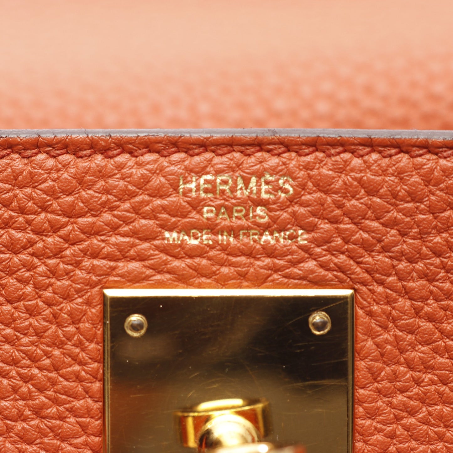 ケリー28 テールバテュー ハンドバッグ トゴ オレンジ ゴールド金具 2WAY 内縫い X刻印 エルメス バッグ HERMES
