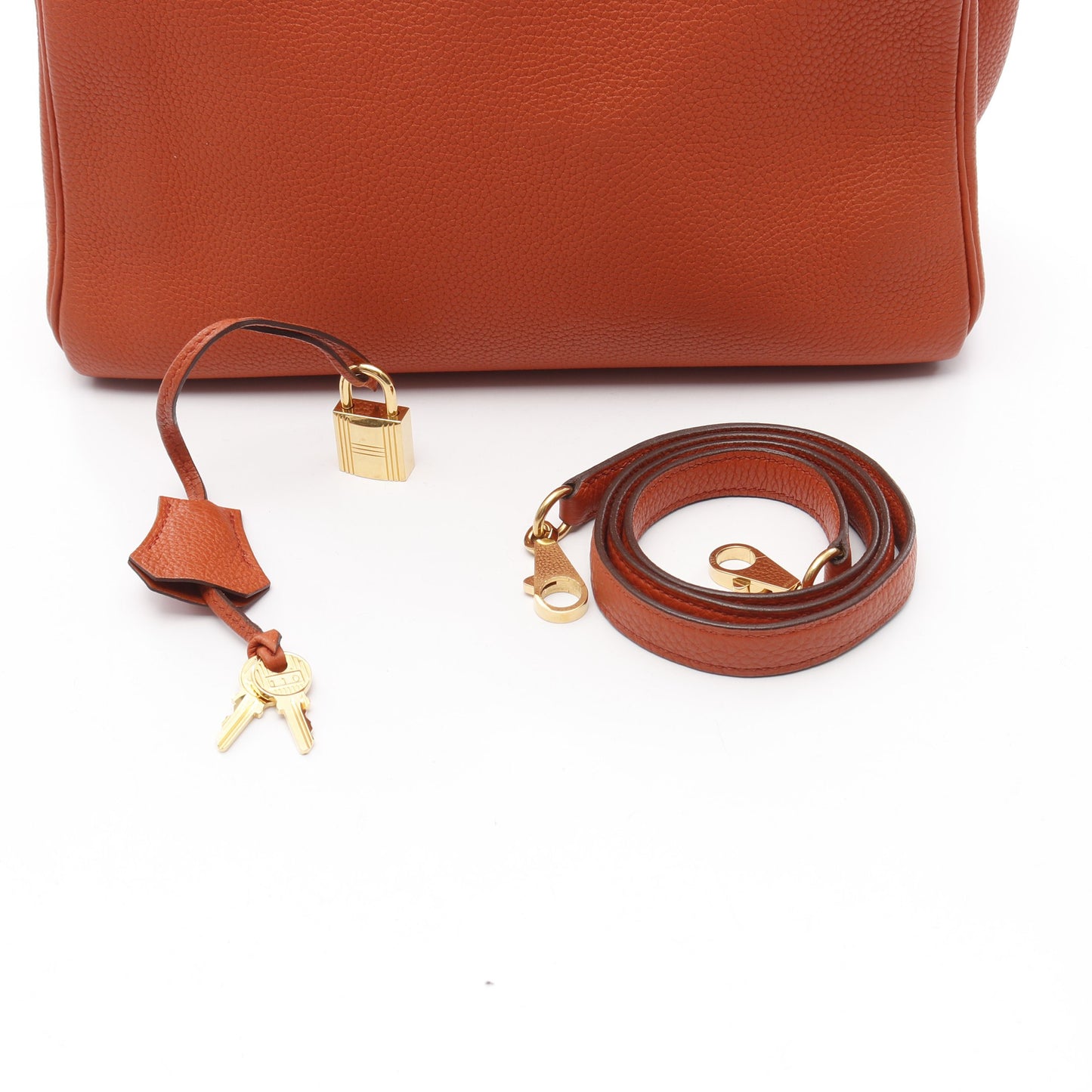 ケリー28 テールバテュー ハンドバッグ トゴ オレンジ ゴールド金具 2WAY 内縫い X刻印 エルメス バッグ HERMES