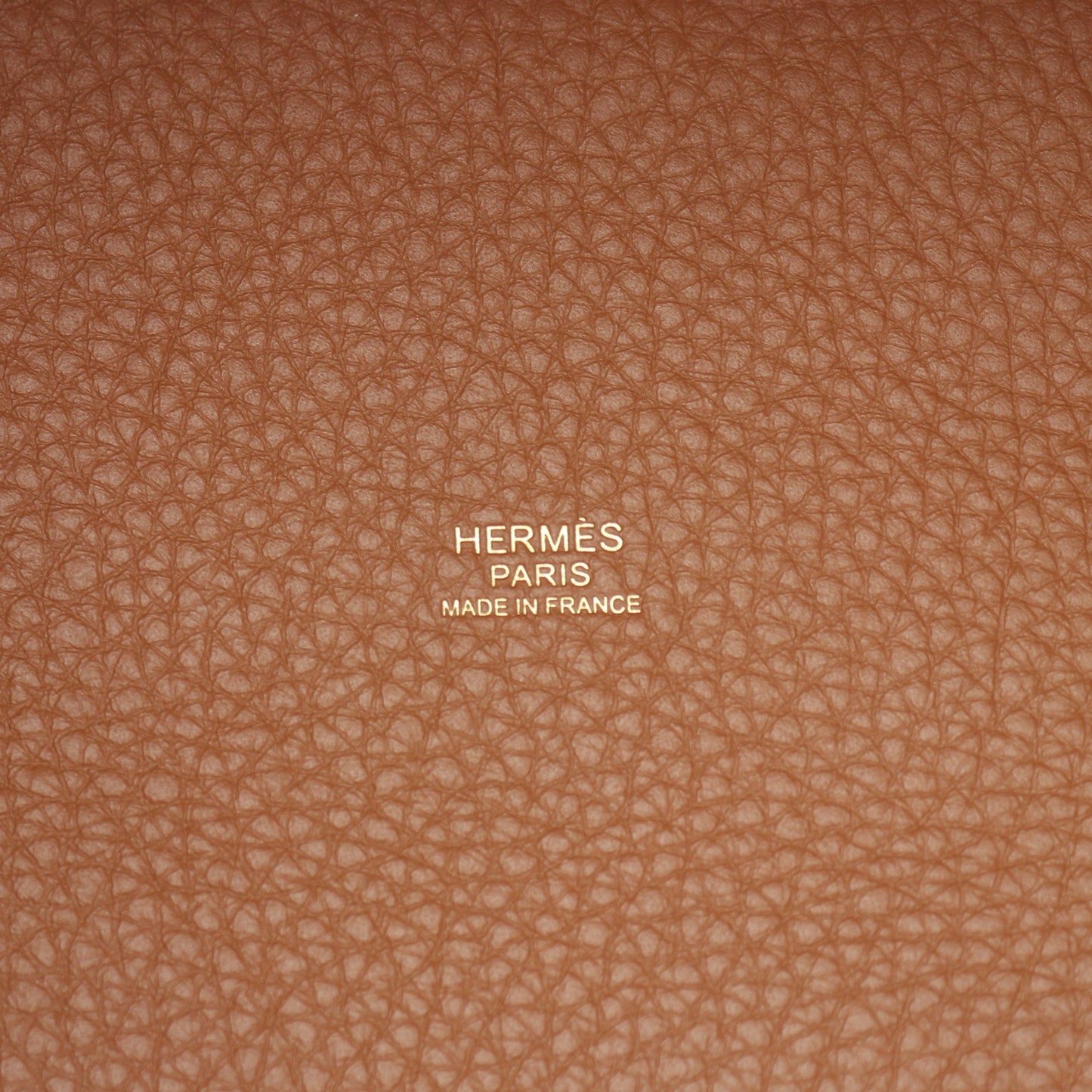ピコタンロックPM ゴールド ハンドバッグ トリヨンクレマンス ブラウン ゴールド金具 B刻印 エルメス バッグ HERMES