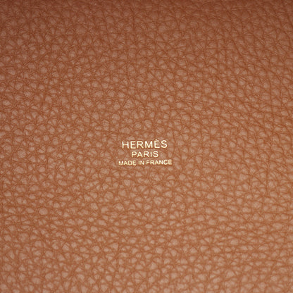 ピコタンロックPM ゴールド ハンドバッグ トリヨンクレマンス ブラウン ゴールド金具 B刻印 エルメス バッグ HERMES