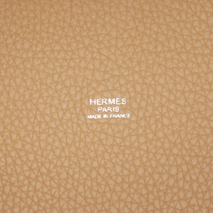 ピコタンロックPM ビスキュイ ハンドバッグ トリヨンクレマンス ベージュ シルバー金具 Z刻印 エルメス バッグ HERMES