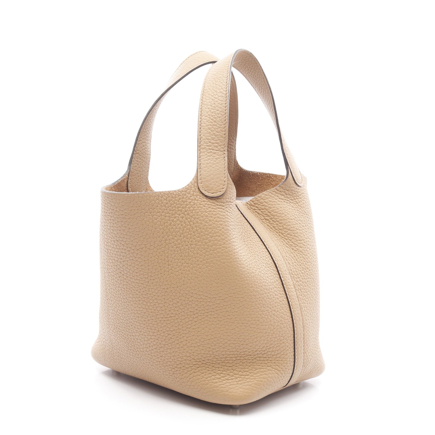 ピコタンロックPM ビスキュイ ハンドバッグ トリヨンクレマンス ベージュ シルバー金具 Z刻印 エルメス バッグ HERMES