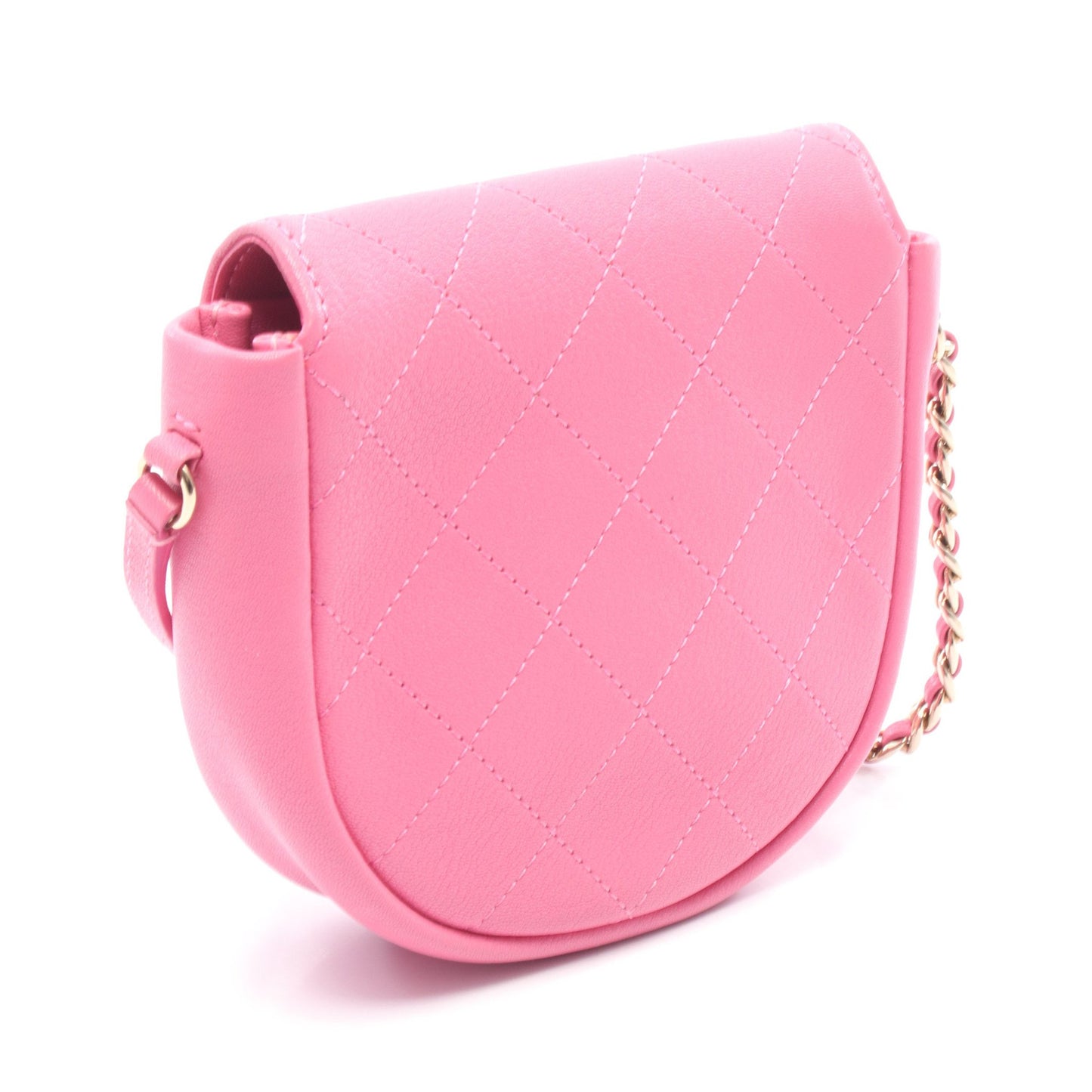 マトラッセ チェーンショルダーバッグ レザー ピンク ゴールド金具 シャネル バッグ CHANEL