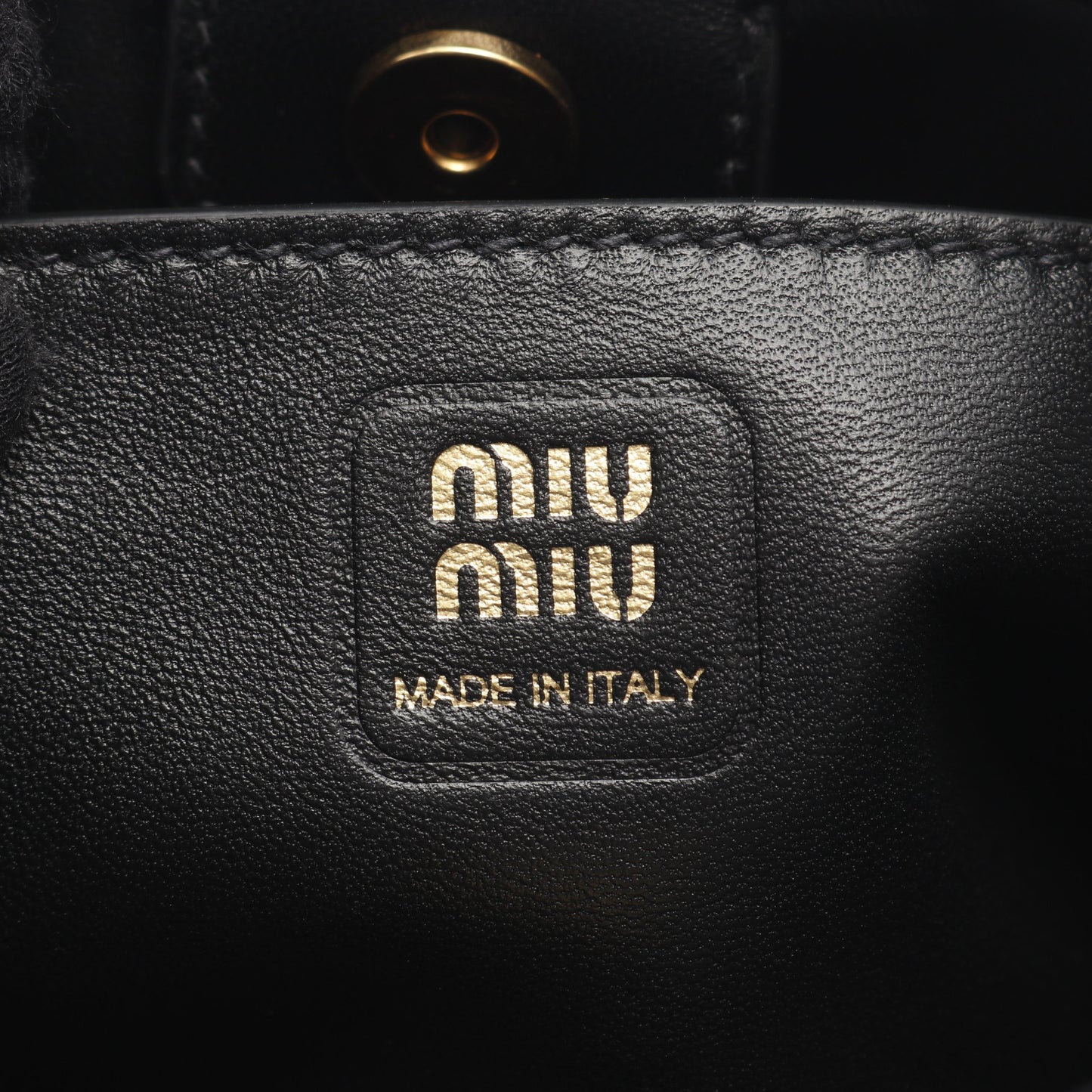 NAPPA ジョワ ショルダーバッグ レザー ブラック ミュウミュウ バッグ miu miu