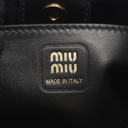 NAPPA ジョワ ショルダーバッグ レザー ブラック ミュウミュウ バッグ miu miu