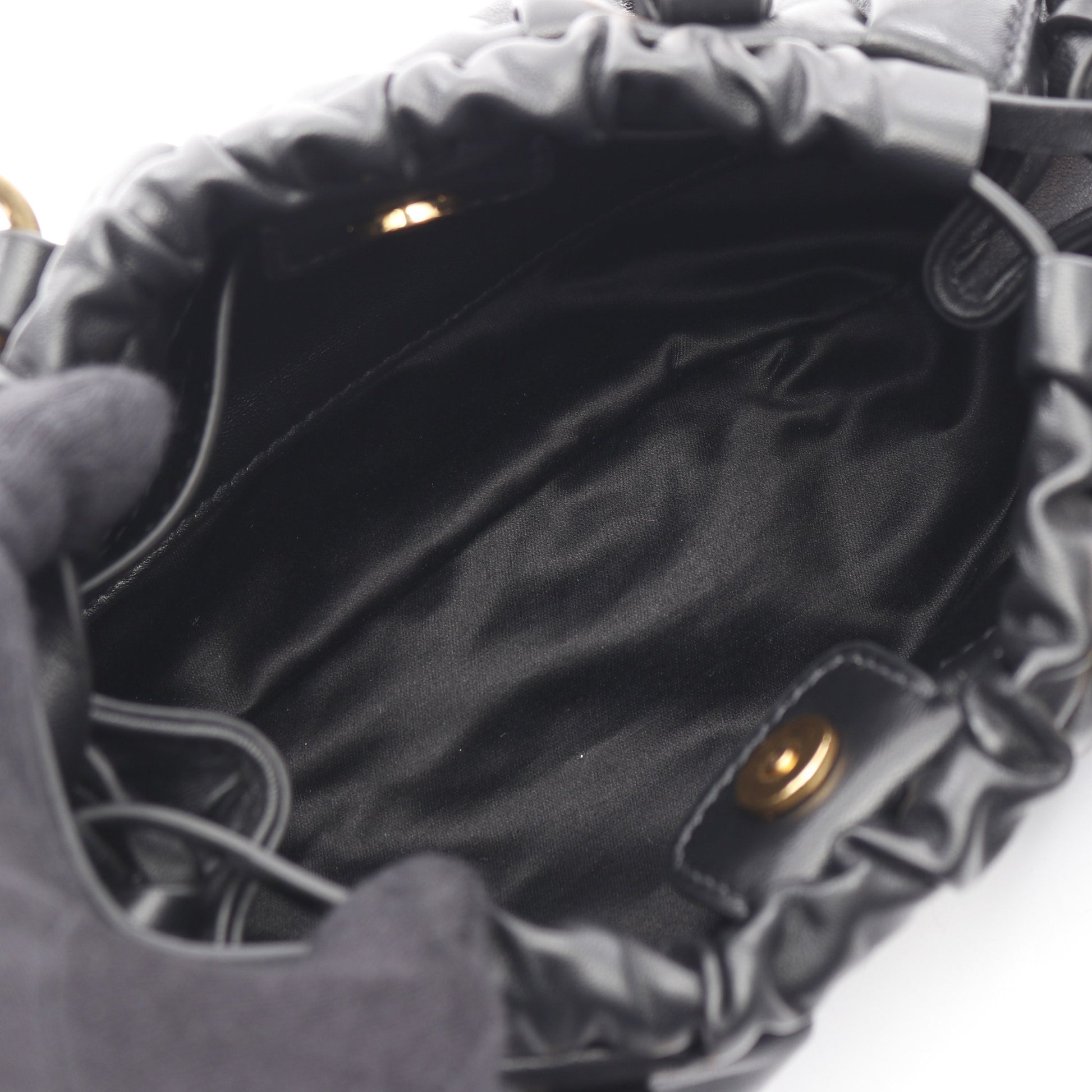 NAPPA ジョワ ショルダーバッグ レザー ブラック ミュウミュウ バッグ miu miu