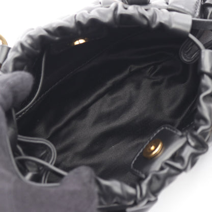 NAPPA ジョワ ショルダーバッグ レザー ブラック ミュウミュウ バッグ miu miu