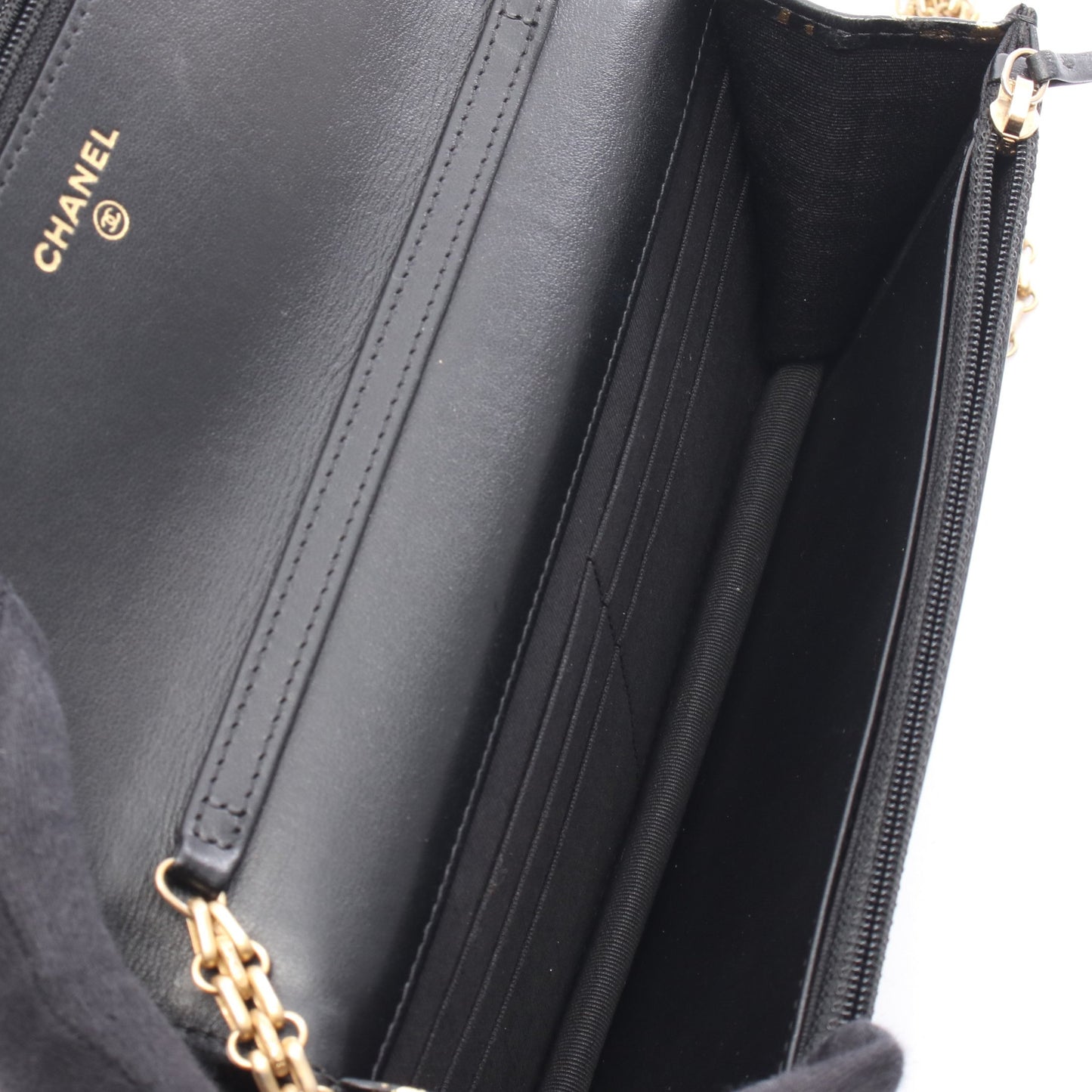 2.55 チェーンショルダーバッグ レザー ブラック ゴールド ゴールド金具 クロコ型押し シャネル バッグ CHANEL