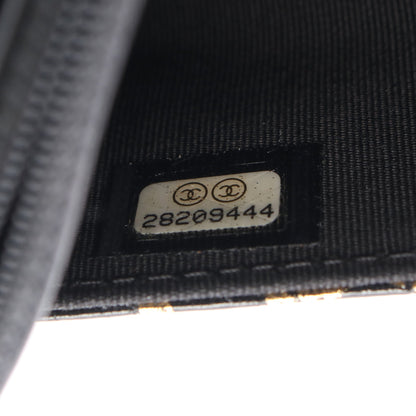 2.55 チェーンショルダーバッグ レザー ブラック ゴールド ゴールド金具 クロコ型押し シャネル バッグ CHANEL