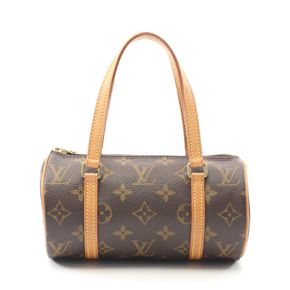 ミニパピヨン モノグラム ハンドバッグ PVC レザー ブラウン ルイヴィトン バッグ LOUIS VUITTON