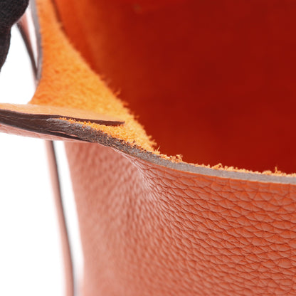 ピコタンロックPM オレンジポピー ハンドバッグ トリヨンクレマンス オレンジ シルバー金具 Y刻印 エルメス バッグ HERMES