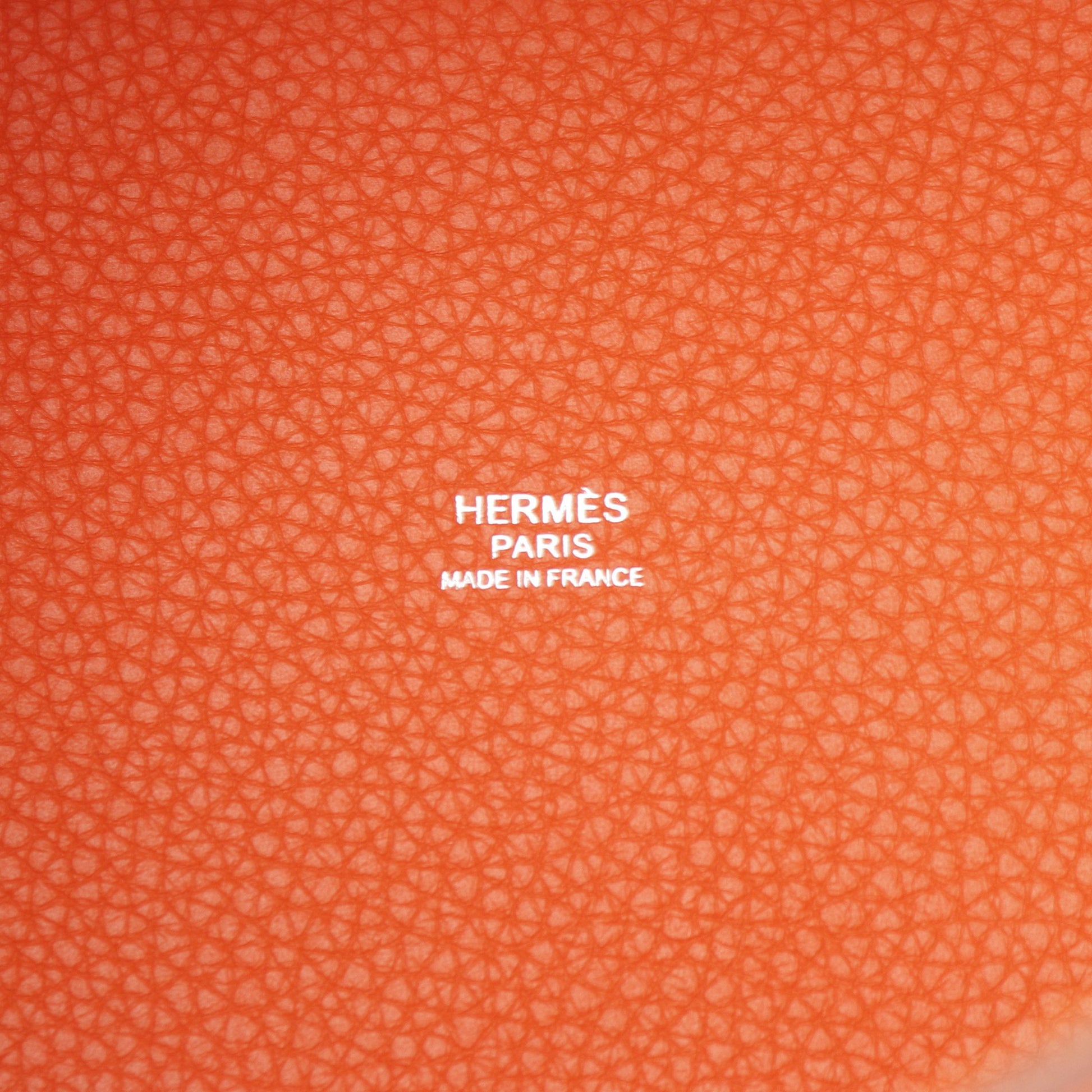 ピコタンロックPM オレンジポピー ハンドバッグ トリヨンクレマンス オレンジ シルバー金具 Y刻印 エルメス バッグ HERMES