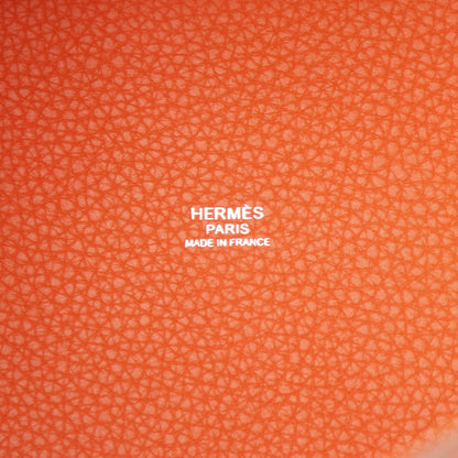 ピコタンロックPM オレンジポピー ハンドバッグ トリヨンクレマンス オレンジ シルバー金具 Y刻印 エルメス バッグ HERMES