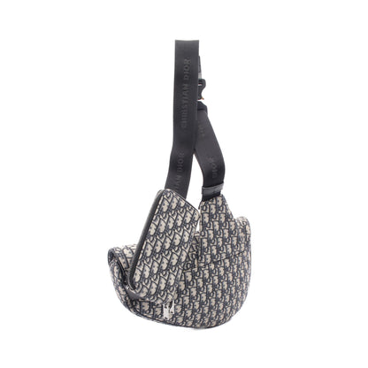 SADDLE サドル オブリーク ボディバッグ キャンバス レザー ネイビー クリスチャンディオール バッグ Christian Dior