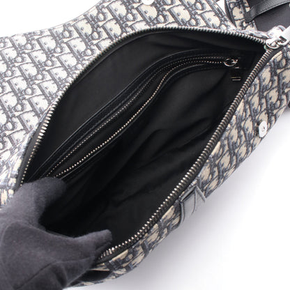 SADDLE サドル オブリーク ボディバッグ キャンバス レザー ネイビー クリスチャンディオール バッグ Christian Dior