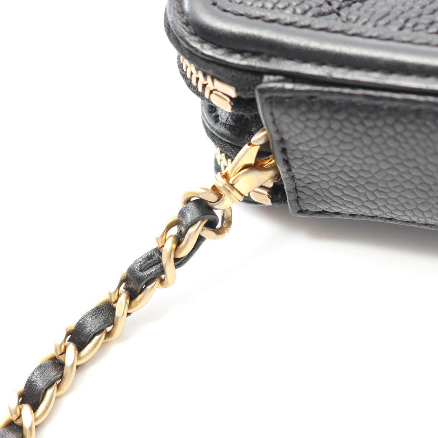 CCフィリグリー マトラッセ ショルダーウォレット キャビアスキン ブラック ゴールド金具 シャネル バッグ CHANEL