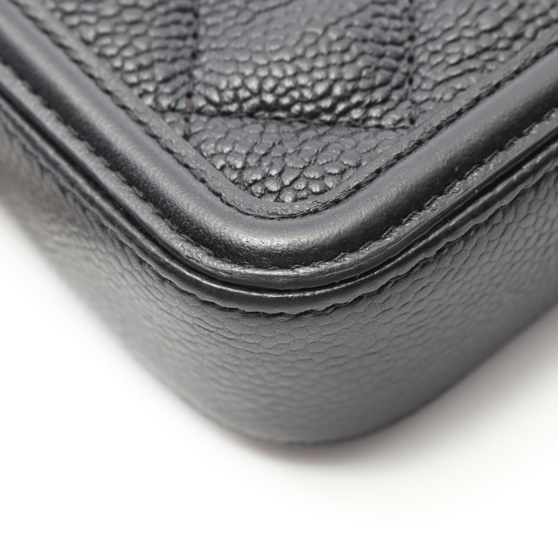 CCフィリグリー マトラッセ ショルダーウォレット キャビアスキン ブラック ゴールド金具 シャネル バッグ CHANEL