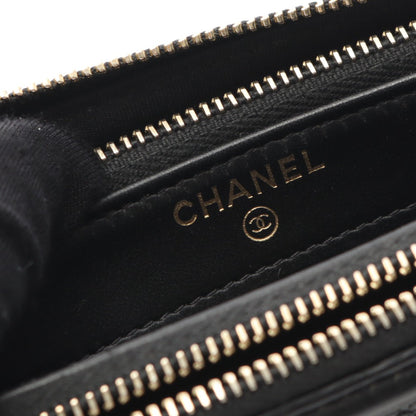 CCフィリグリー マトラッセ ショルダーウォレット キャビアスキン ブラック ゴールド金具 シャネル バッグ CHANEL