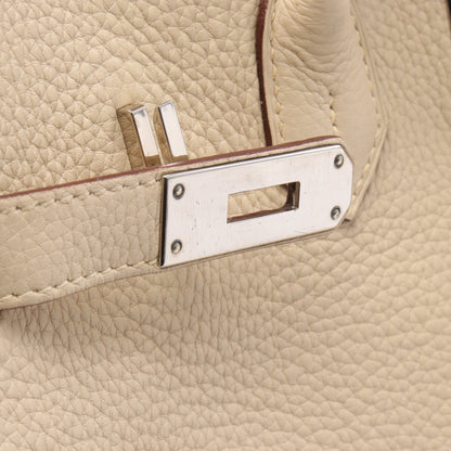 バーキン35 パルシュマン ハンドバッグ トリヨンクレマンス アイボリー シルバー金具 □L刻印 エルメス バッグ HERMES